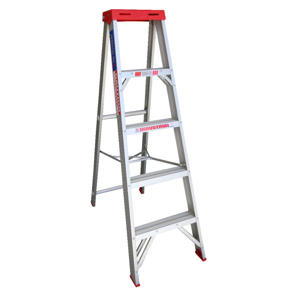 INDALEX 1.5M   Industrial Aluminium 135KG Tradesmen Single Sided Step Ladder