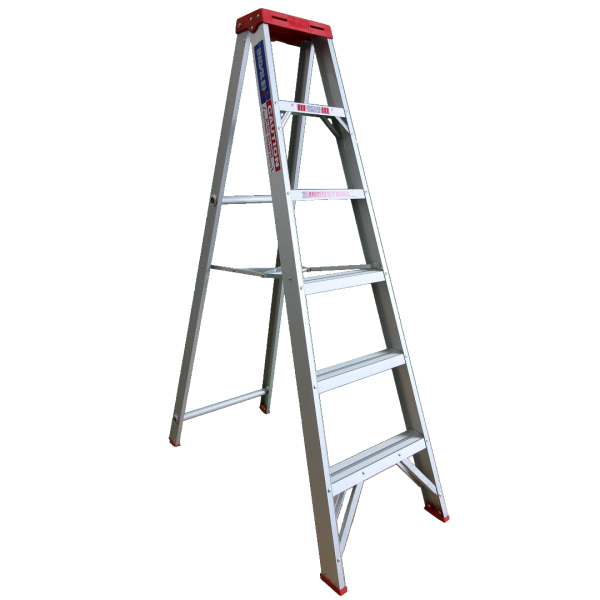 INDALEX 1.8M   Industrial Aluminium 135KG Tradesmen Single Sided Step Ladder