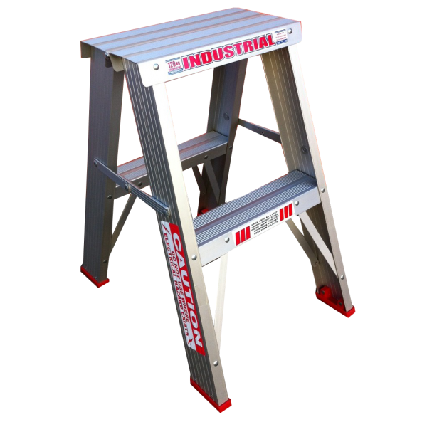 INDALEX 0.6M   Industrial Aluminium 150KG Tradesmen Double Sided Step Ladder