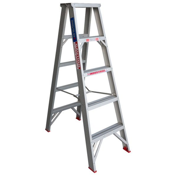 INDALEX 1.5M   Industrial Aluminium 150KG Tradesmen Double Sided Step Ladder