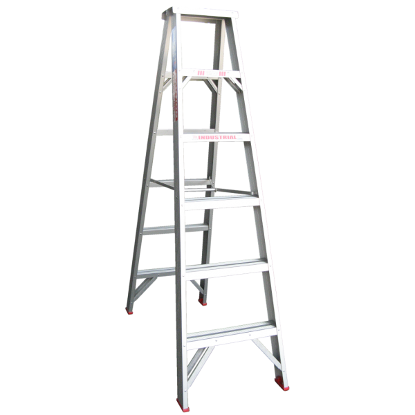 INDALEX 1.8M   Industrial Aluminium 150KG Tradesmen Double Sided Step Ladder