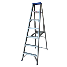 INDALEX 2.1M  Industrial Aluminium 180KG Pro Series Single Sided Step Ladder