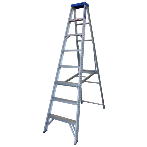 INDALEX 2.4M  Industrial Aluminium 180KG Pro Series Single Sided Step Ladder