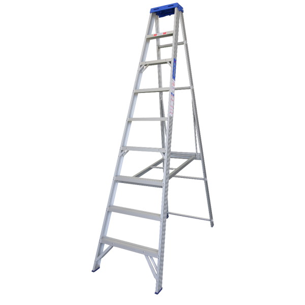 INDALEX 2.7M  Industrial Aluminium 180KG Pro Series Single Sided Step Ladder