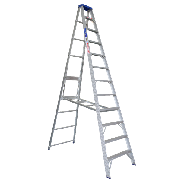 INDALEX 3.7M  Industrial Aluminium 150KG Pro Series Single Sided Step Ladder