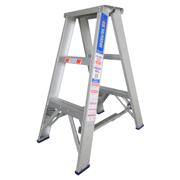 INDALEX 0.9M  Industrial Aluminium 180KG Pro Series Double Sided Step Ladder