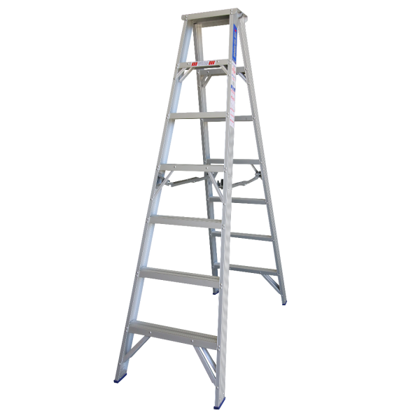 INDALEX 2.1M  Industrial Aluminium 180KG Pro Series Double Sided Step Ladder