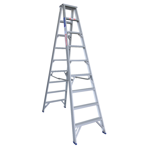 INDALEX 2.7M  Industrial Aluminium 180KG Pro Series Double Sided Step Ladder