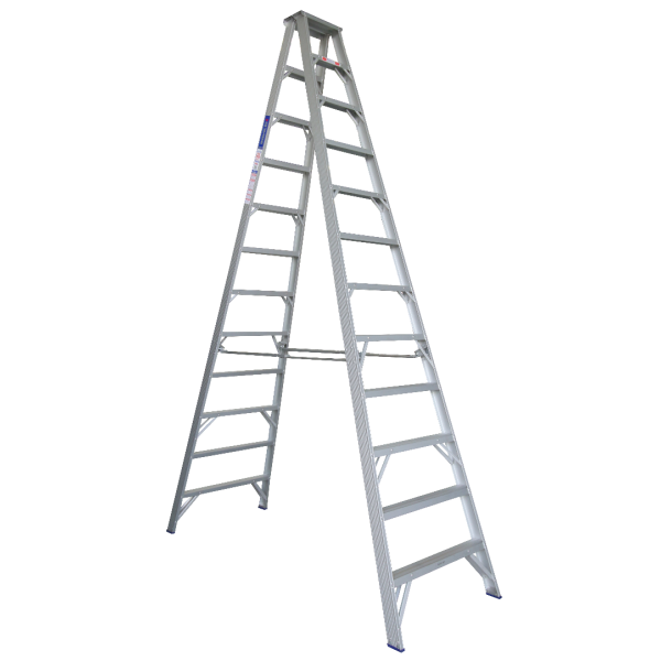 INDALEX 3.7M  Industrial Aluminium 150KG Pro Series Double Sided Step Ladder