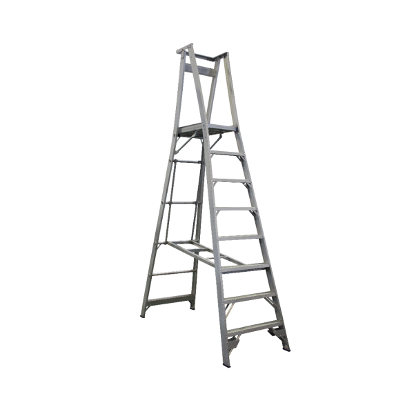 INDALEX 2.4M  Industrial Aluminium 180KG Pro Series Platform Ladder