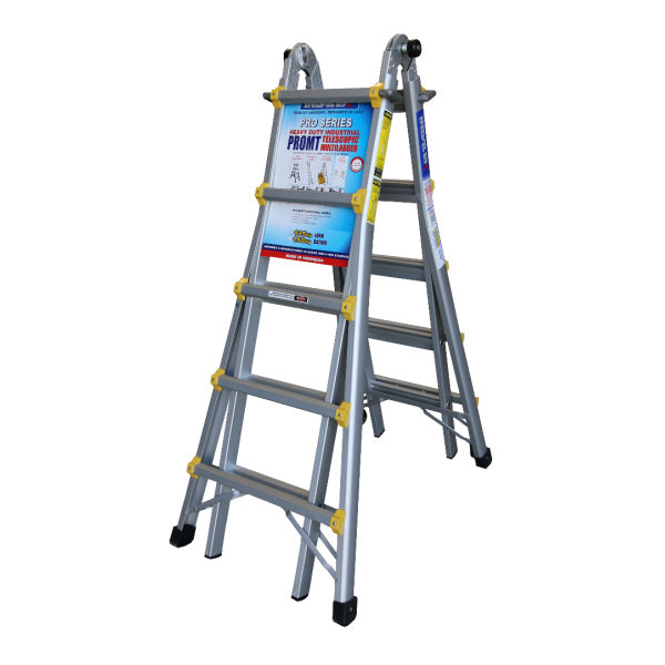 INDALEX 1.6M-5.4M  Industrial Aluminium 135KG Pro Series Telescopic Ladder