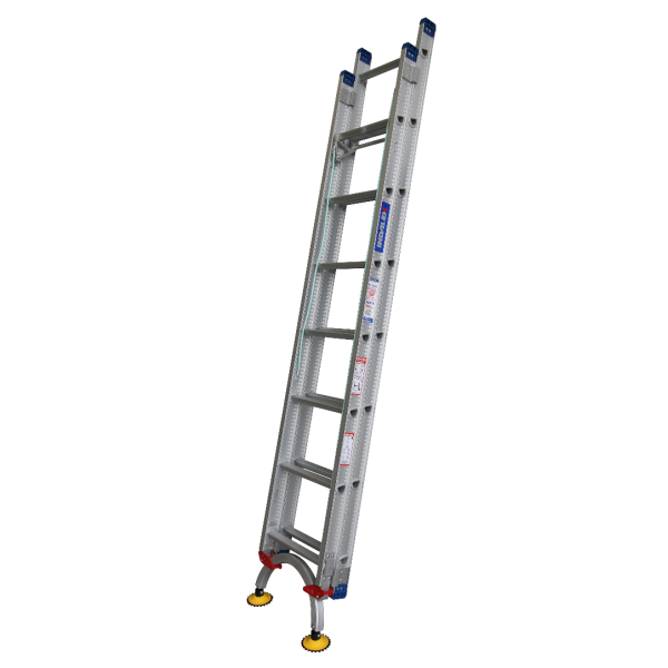 INDALEX 2.6M-4.1M  Industrial Aluminium 180KG Pro Series Extension Ladder - Level Arc