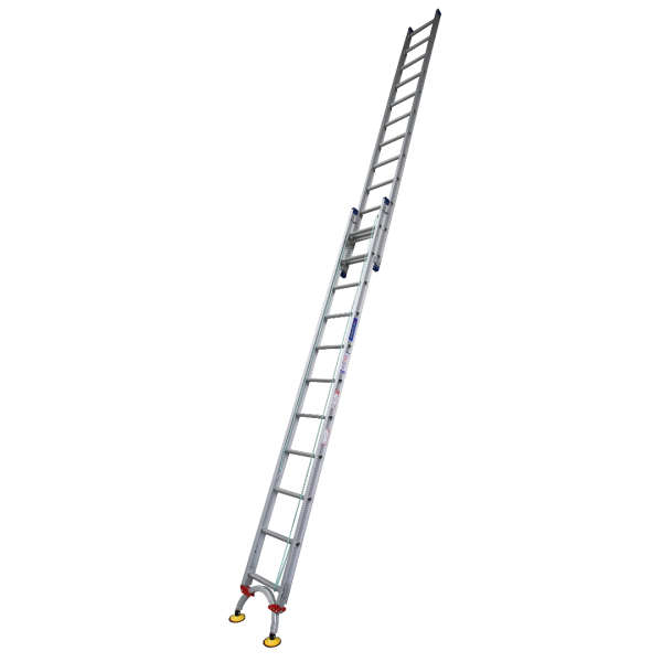 INDALEX 3.8M-6.6M Aluminium 180KG Pro Series Extension Ladder - Level Acr