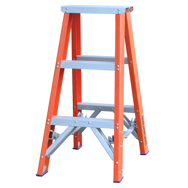 INDALEX 0.9M  Industrial Fibreglass 180KG Pro Series Double Sided Step Ladder