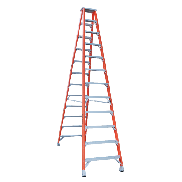 INDALEX 3.7M  Industrial Fibreglass 150KG Pro Series Double Sided Step Ladder