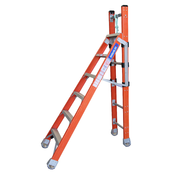 INDALEX 1.8M-3.0M  Industrial Fibreglass 150KG Pro Series Step Extension Ladder