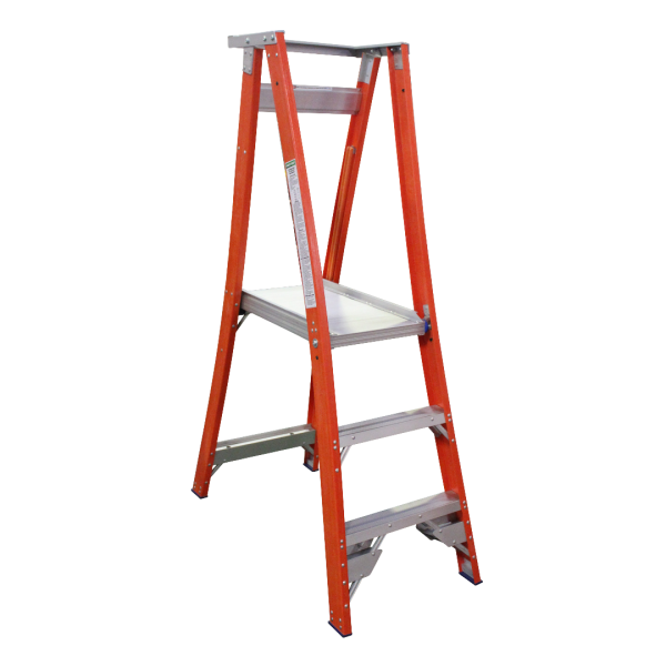 INDALEX 0.9M  Industrial Fibreglass 180KG Pro Series Platform Ladder