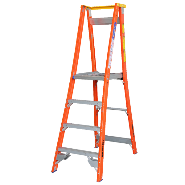 INDALEX 1.2M  Industrial Fibreglass 180KG Pro Series Platform Ladder