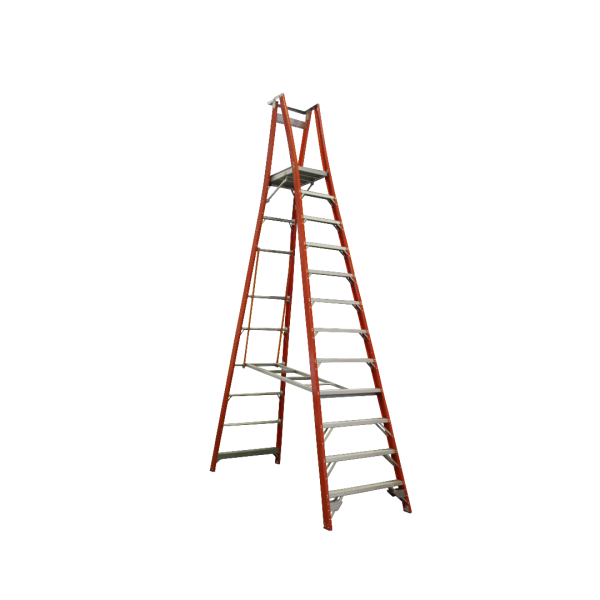 INDALEX 3.6M  Industrial Fibreglass 150KG Pro Series Platform Ladder