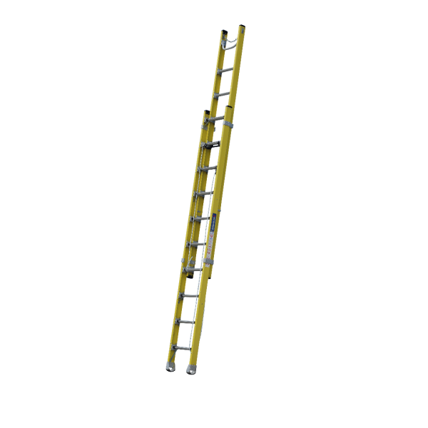 INDALEX 3.3M-5.2M  Industrial Fibreglass 150KG Pro Series Extension Ladder