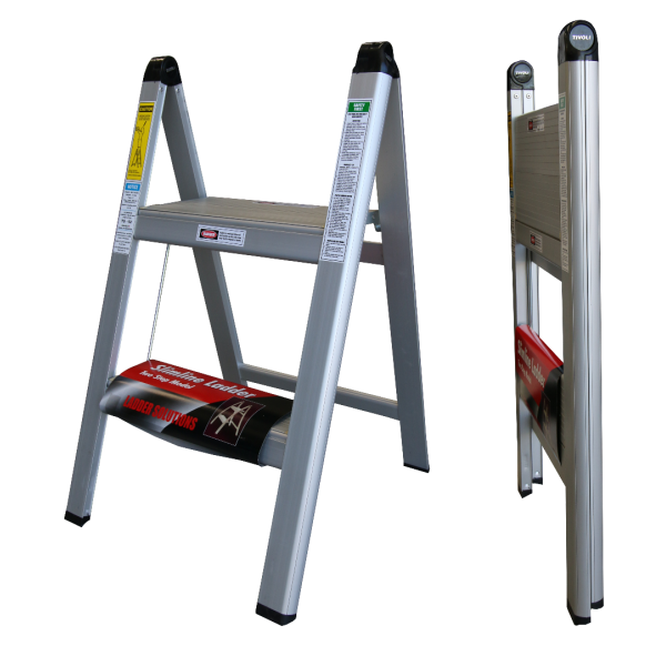 INDALEX 0.6M Aluminium 100KG Slimline Step Ladder