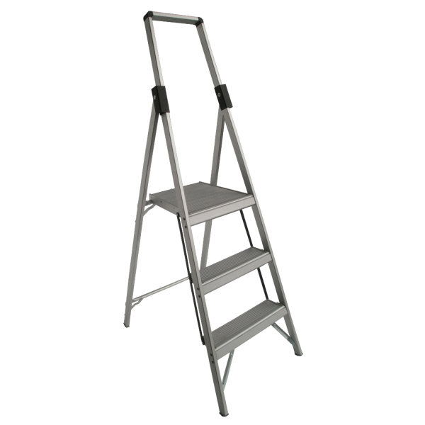 INDALEX 0.9M  Industrial Aluminium 120KG Tradesman Slimline Platform Ladder