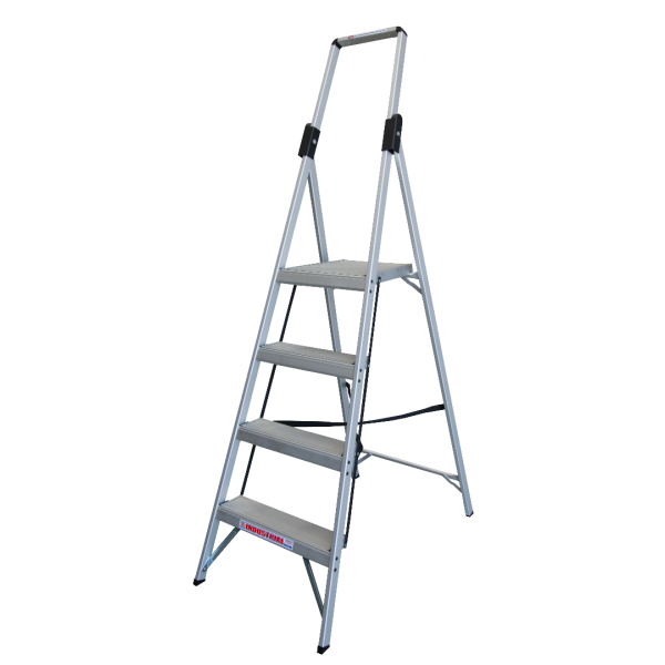 INDALEX 1.2M  Industrial Aluminium 120KG Tradesman Slimline Platform Ladder