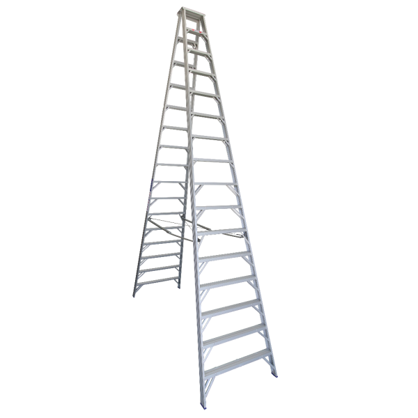 INDALEX 4.9M  Industrial Aluminium 150KG Pro Series Double Sided Step Ladder