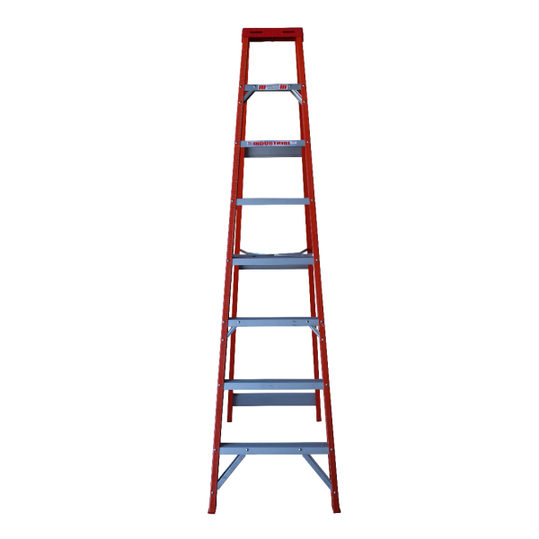 INDALEX 2.4M  Industrial Fibreglass 135KG Tradesman Single Sided Step Ladder