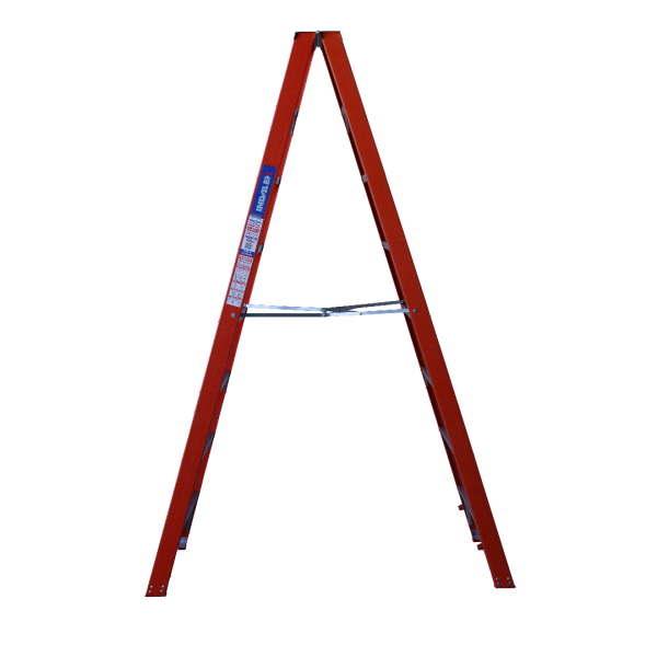 INDALEX 2.4M  Industrial Fibreglass 135KG Tradesman Double Sided Step Ladder