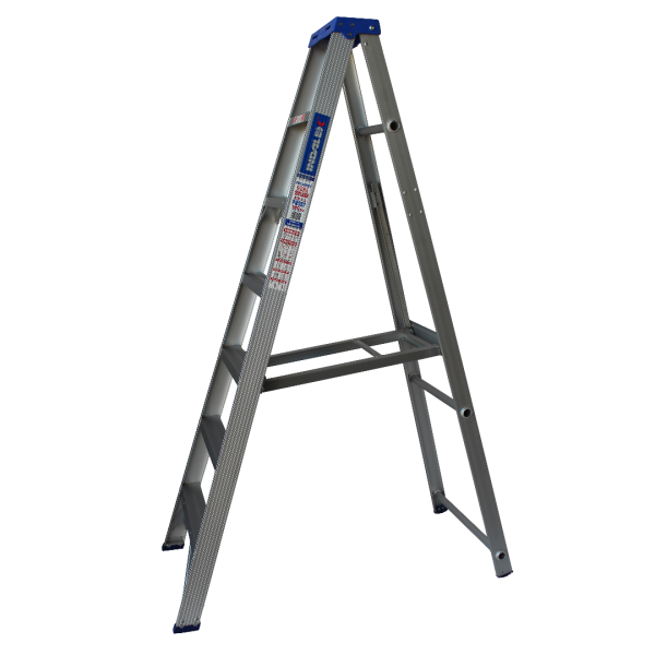 INDALEX 2.1M  Industrial Aluminium 180KG Pro Series Single Sided Step Ladder