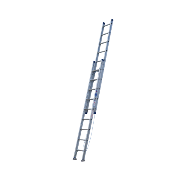 INDALEX 3.2M-5.3M  Industrial Aluminium 180KG Pro Series Extension Ladder - Swivel Feet