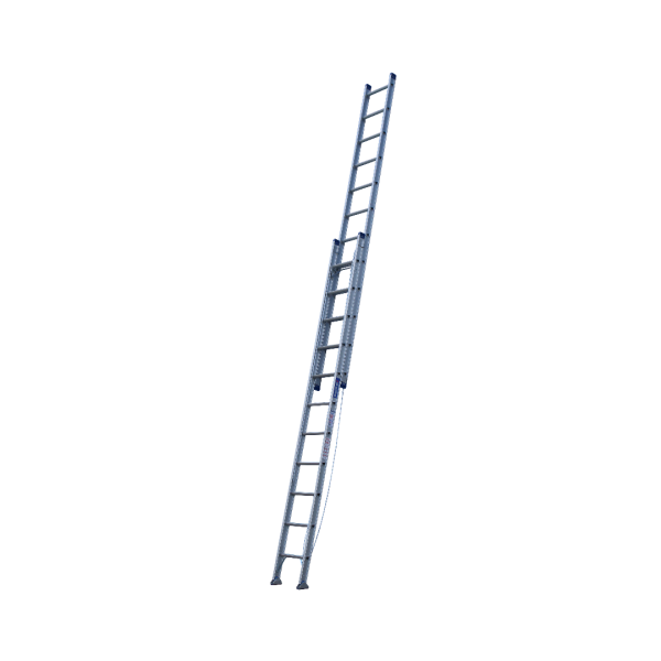 INDALEX 3.8M-6.6M  Industrial Aluminium 180KG Pro Series Extension Ladder - Swivel Feet