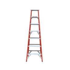 INDALEX 2.1M  Industrial Fibreglass 180KG Pro Series Double Sided Step Ladder