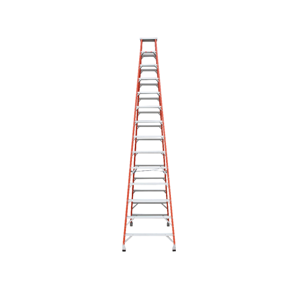 INDALEX 4.3M  Industrial Fibreglass 150KG Pro Series Double Sided Step Ladder