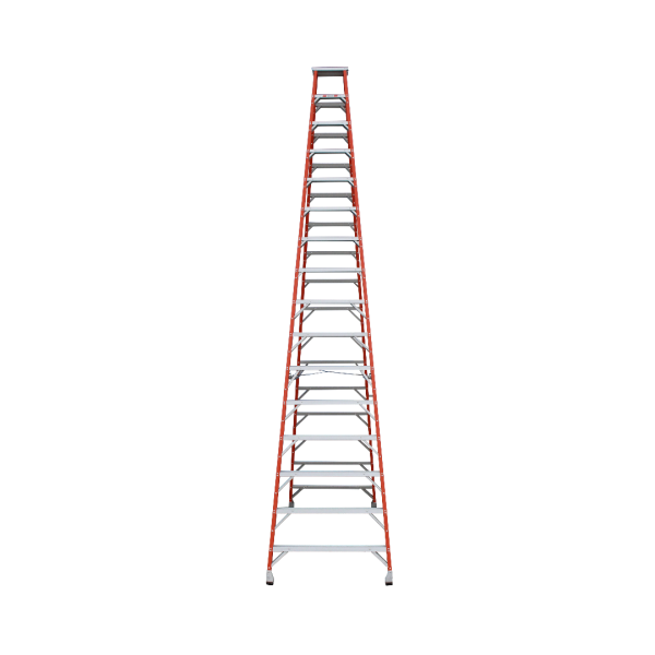 INDALEX 4.9M  Industrial Fibreglass 150KG Pro Series Double Sided Step Ladder