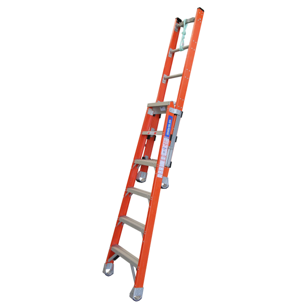 INDALEX 1.8M-3.0M  Industrial Fibreglass 150KG Pro Series Step Extension Ladder