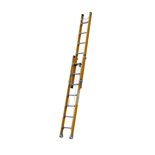 INDALEX 2.7M-4.0M  Industrial Fibreglass 150KG Pro Series Extension Ladder