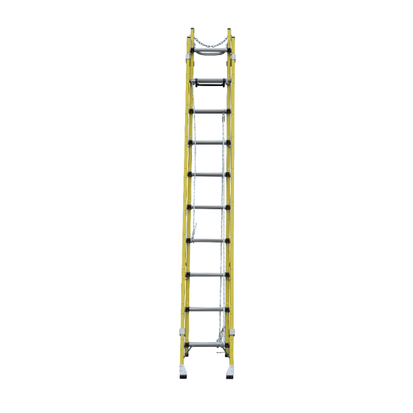 INDALEX 3.3M-5.2M  Industrial Fibreglass 150KG Pro Series Extension Ladder