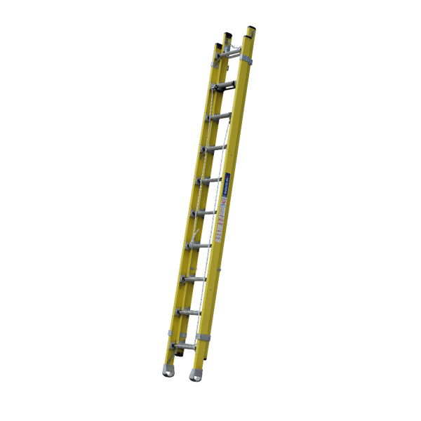 INDALEX 3.3M-5.2M  Industrial Fibreglass 150KG Pro Series Extension Ladder